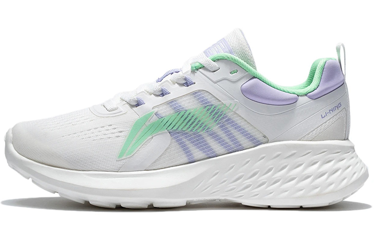 LiNing EazGo Low-Top Running Shoes Women's White Purple