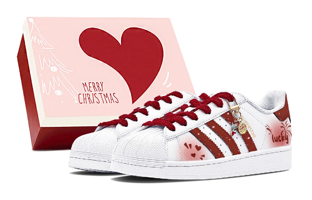 Adidas Originals Superstar Skateboard Shoes Unisex Low-Top Red