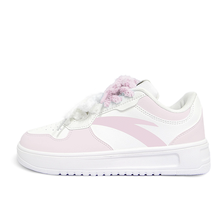 Anta Relaxed Anti Slip Wear Resistant Low Top Skateboard Shoes Unisex Pink