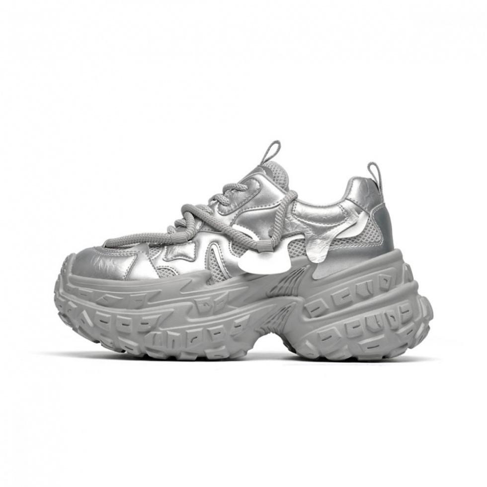 EBLAN Low-Top Chunky Sneakers Women's Silver