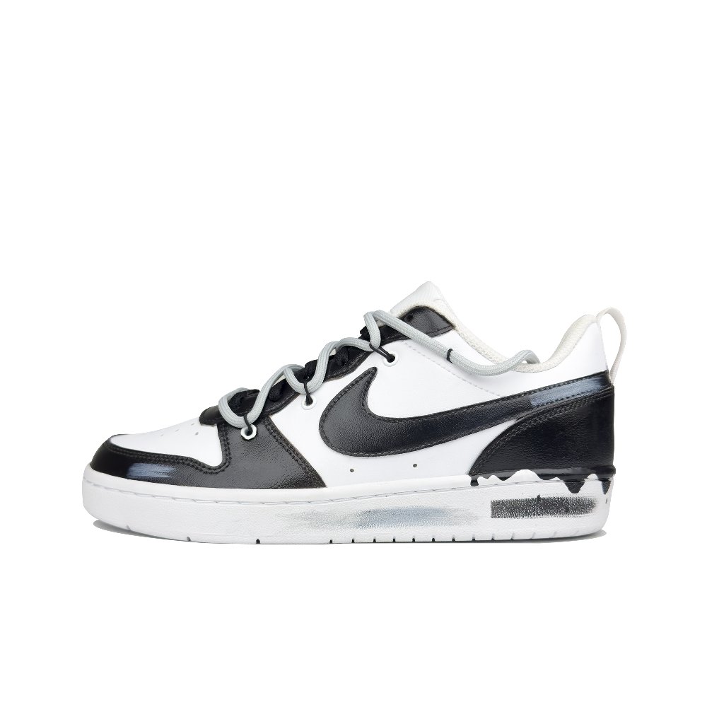 Nike Court Borough Skateboard Shoes Women's Low-Top Black/Gray/White