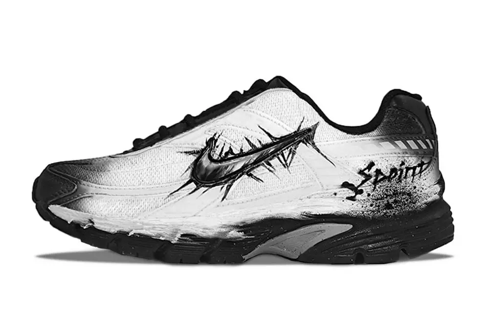 Nike Initiator Cushioning Low top Running Shoes Men's Black White