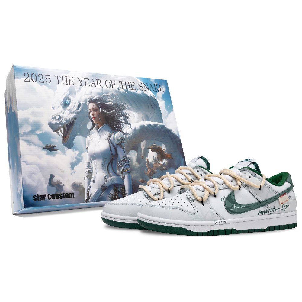 Nike Dunk Anti Slip Wear Resistant Low Top Skateboard Shoes Unisex Gray Green