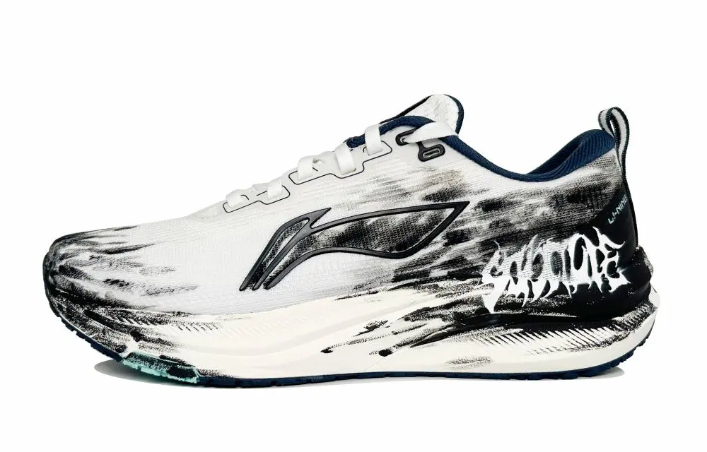 LiNing Red Hare 8 Slip Resistant Abrasion Resistant Low top Casual Running Shoes Men's Black White