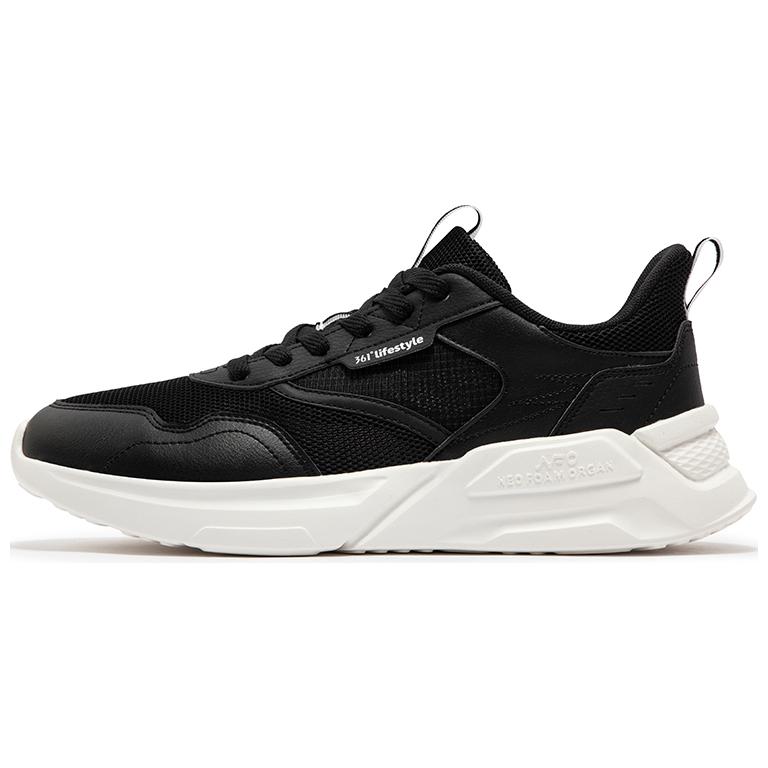 361° Life Collection Cushioning Lightweight Low Top Running Shoes Men's Black White