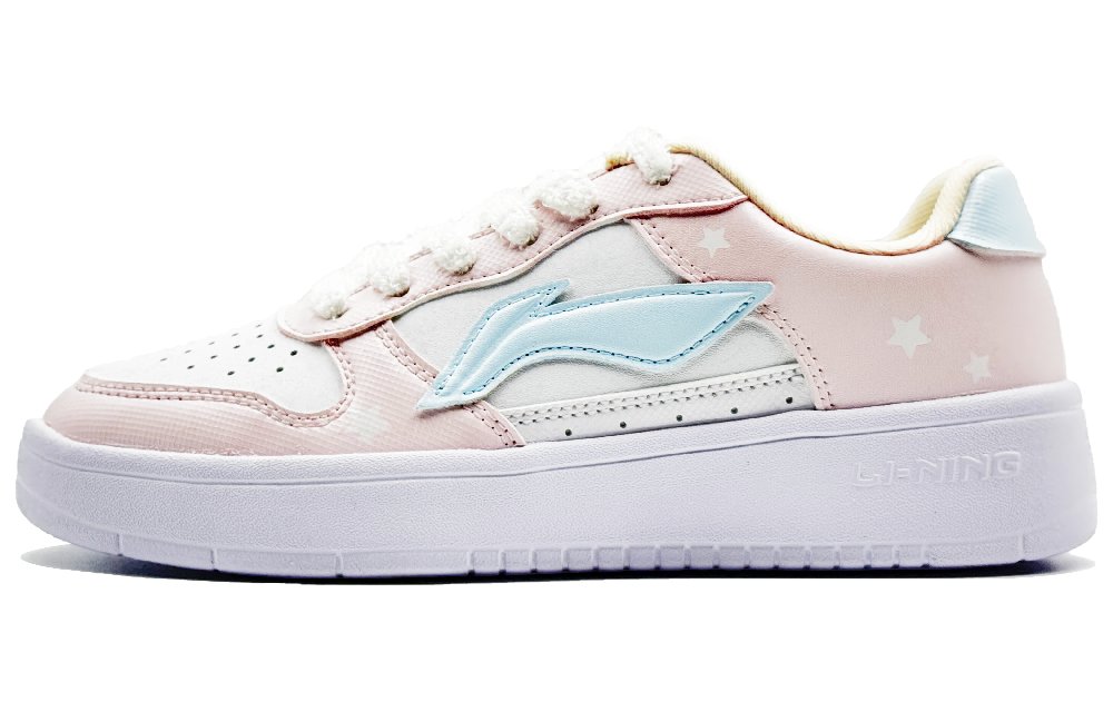 LiNing Pontoon Boats Slip Resistant, Breathable, Height Increasing Low top Skateboard Shoes Women's Pink