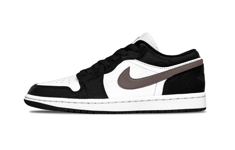Jordan Air Jordan 1 Maillard Style Abrasion Resistant Low Top Vintage Basketball Shoes Unisex Black Brown