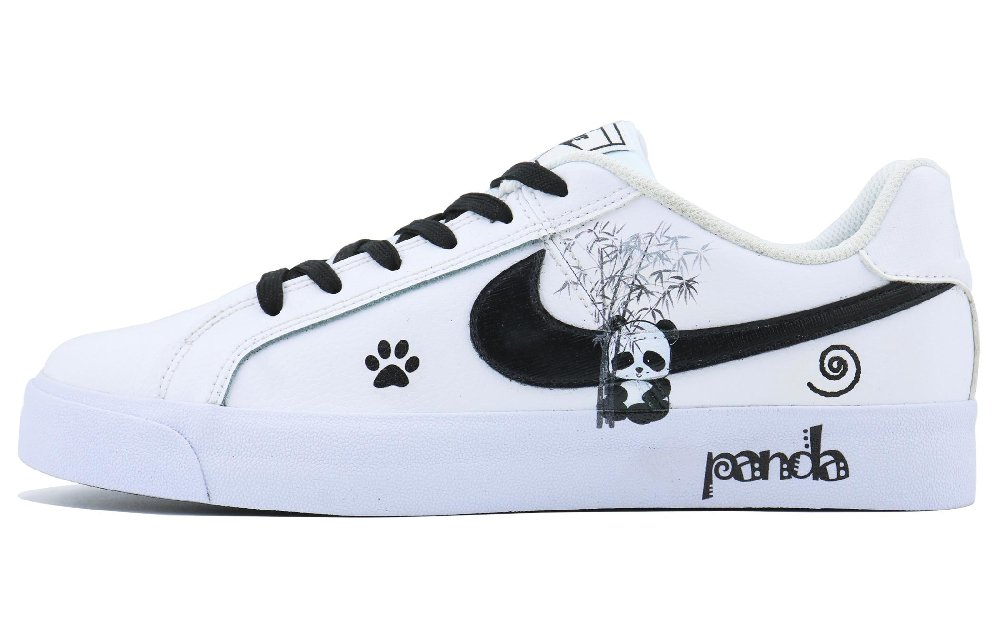 Nike Court Royale Bamboo Sea SDS Low-Top Skateboard Shoes Unisex Black White