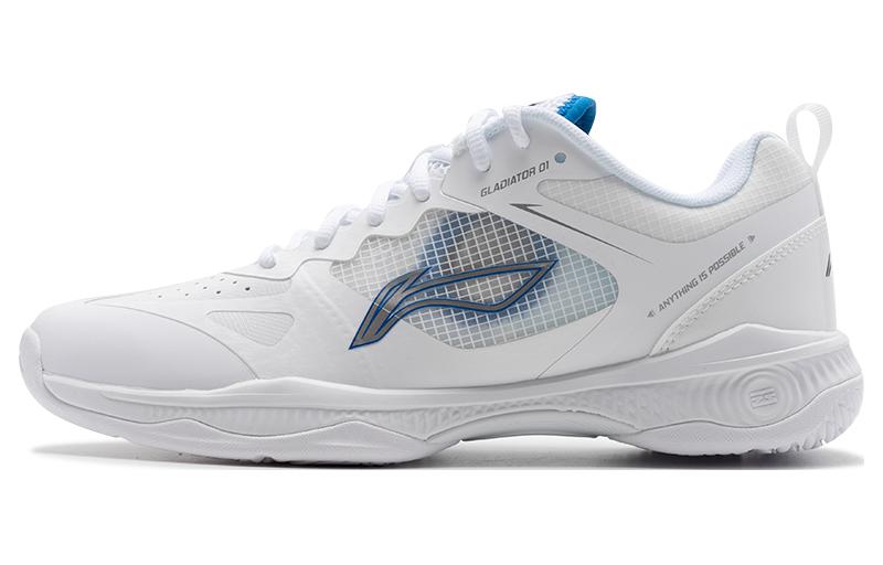 LiNing Gladiator Cushioning Wear Resistant Low Top Badminton Shoes Unisex Standard White