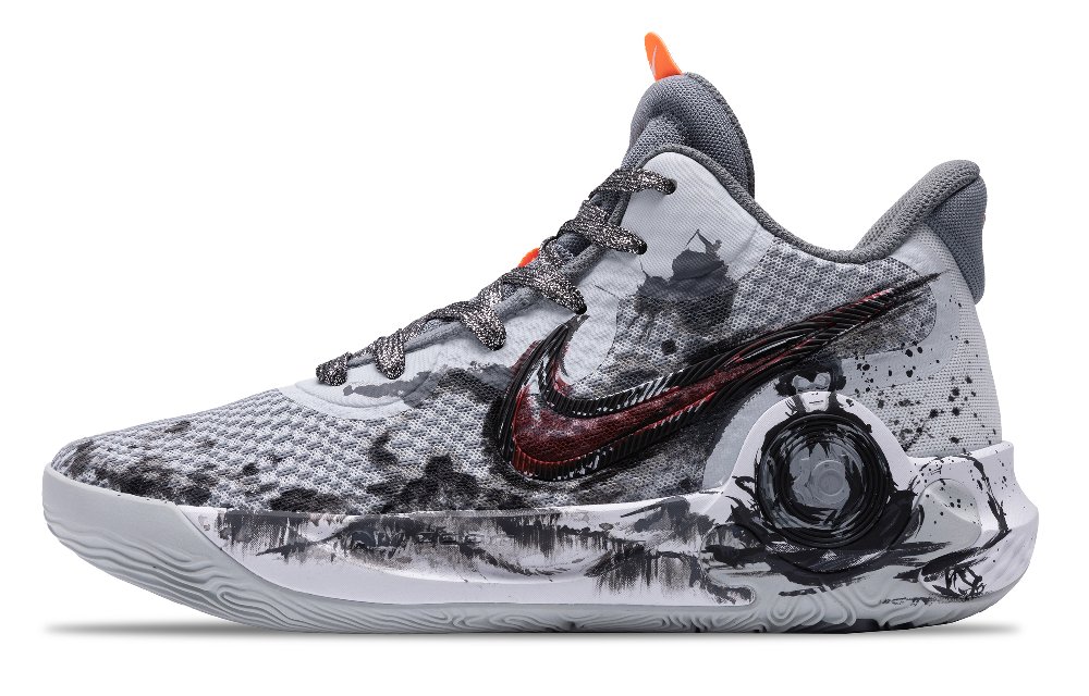 Nike KD Trey 5 IX Gothic Traveler Cushioning Wear-Resistant Mid-Top Basketball Shoes Unisex Black Gray