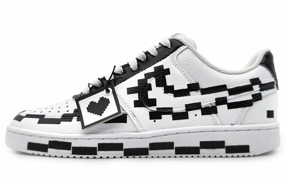 Nike Court Vision 1 Skateboard Shoes Women's Low-Top White/Black