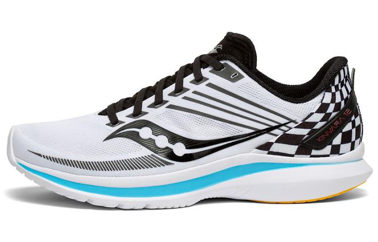 Saucony Kinvara 12 Blossom Cushioning Anti-Slip And Wear-Resistant Low-Top Running Shoes Men's White Black Standard M