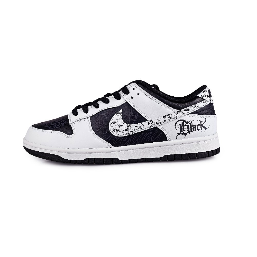 Nike Anti-Slip And Wear-Resistant Lightweight Low-Top Skateboard Shoes Unisex Black White