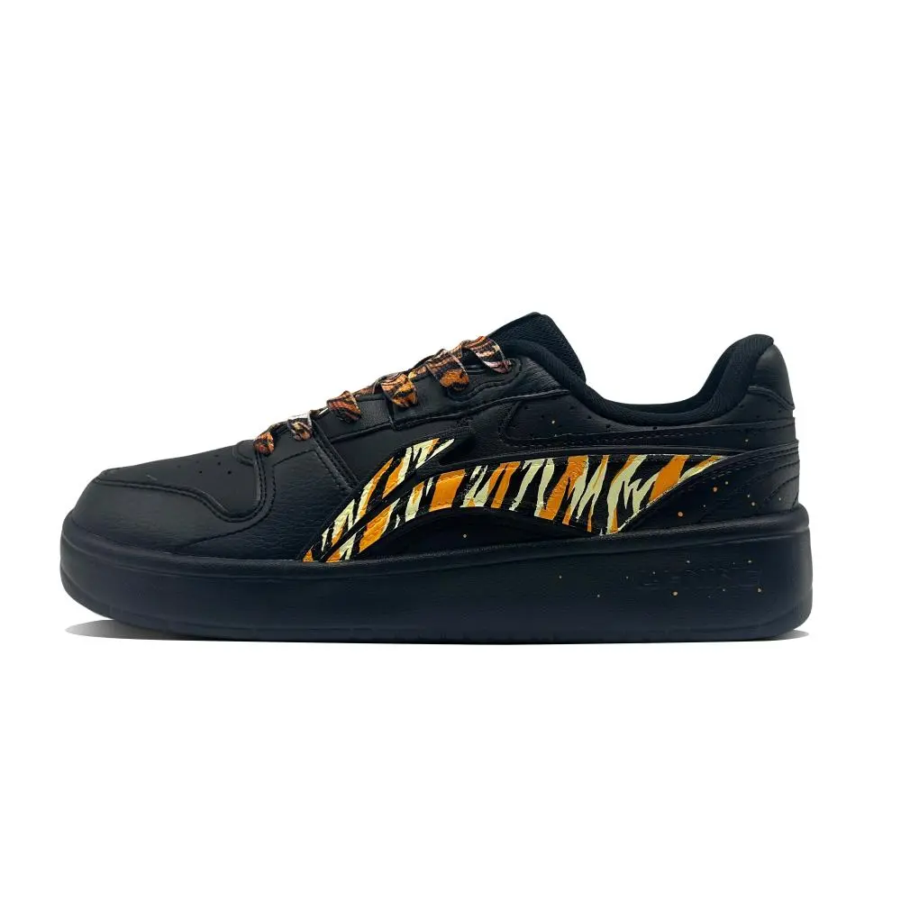 LiNing Acer Truncatum Abrasion Resistant Coverage Low top Skateboard Shoes Men's Black Brown