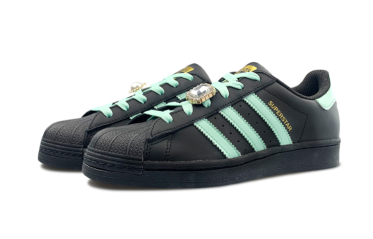 Adidas Originals Superstar Low-Top Skateboard Shoes Unisex Black Green купить в интернет-магазине Yoocart с быстрой доставкой по России.