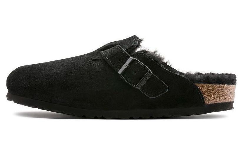 Birkenstock Boston Shearling Suede 'Black'