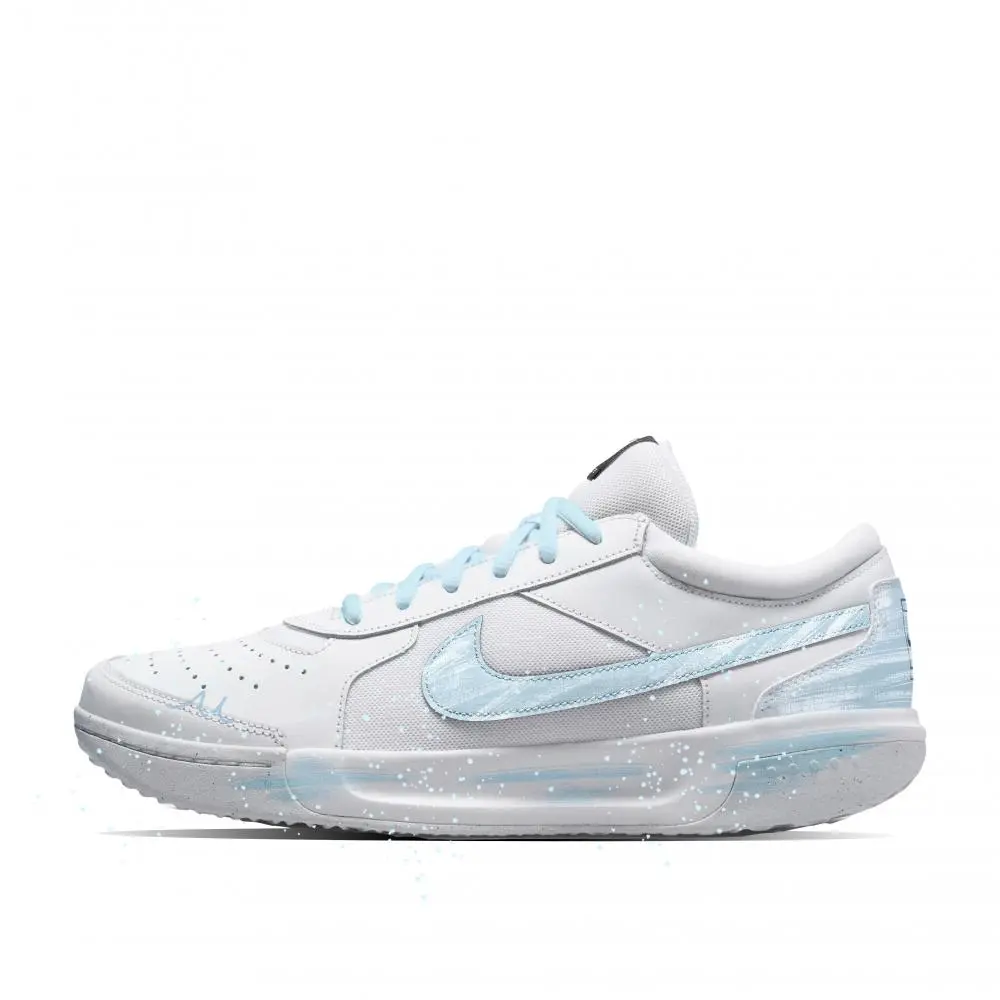 Nike Court Lite 3 Woven Story Breathable And Lightweight Low top Tennis Shoes Men's Blue White