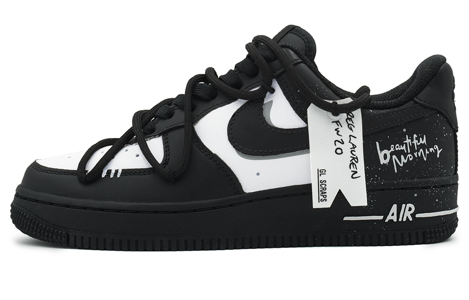 Nike Air Force 1 Slip Resistant, Abrasion Resistant, Lightweight Low Top Skateboard Shoes GS Black White