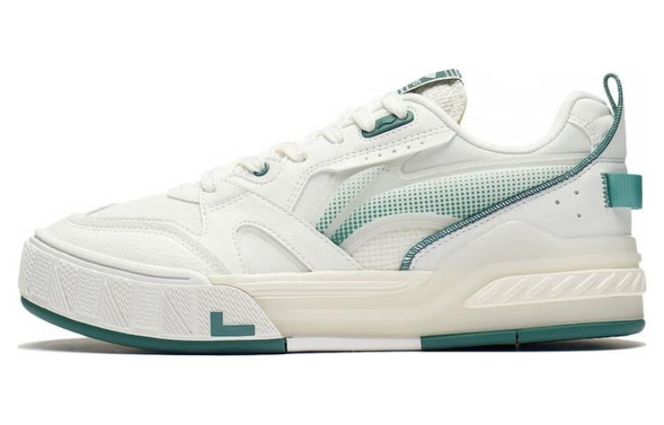 LiNing Great Way Prosperous Journey Slip-Resistant Warm Low-Top Skateboard Shoes Men's White Green
