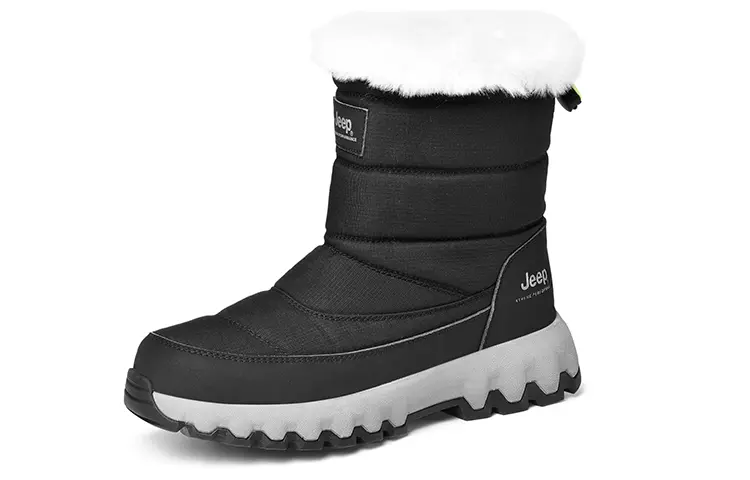 Jeep Crew Snow Boots Unisex Black
