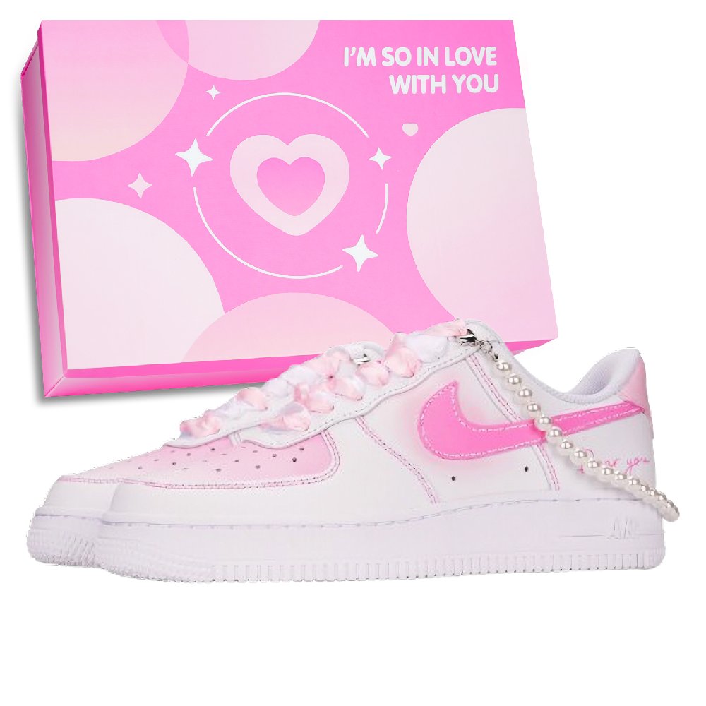 Nike Air Force 1 Anti Slip Wear Resistant Low Top Skateboard Shoes Unisex Pink