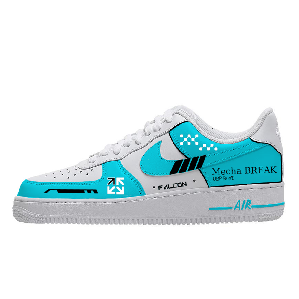 Nike Air Force 1 Abrasion Resistant Low Top Skateboard Shoes Unisex White Blue