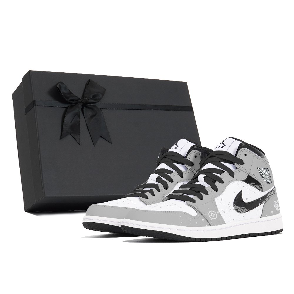 JORDAN Air JORDAN 1 Vintage Basketball Shoes Men Mid-Top White