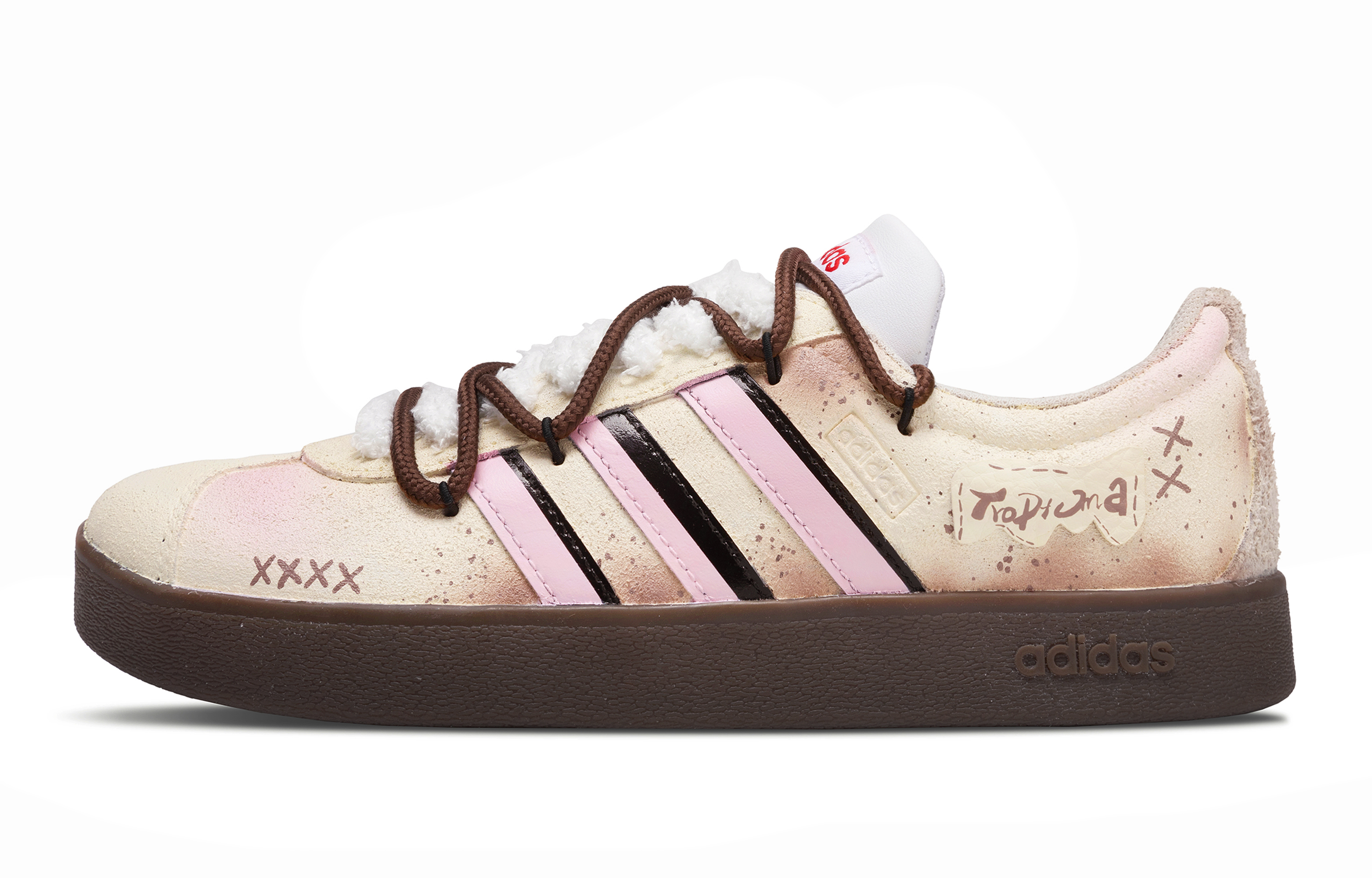 Adidas Neo VL Court Lifestyle Abrasion Resistant Low Top Skateboard Shoes Unisex Beige Pink купить в интернет-магазине Yoocart с быстрой доставкой по России.