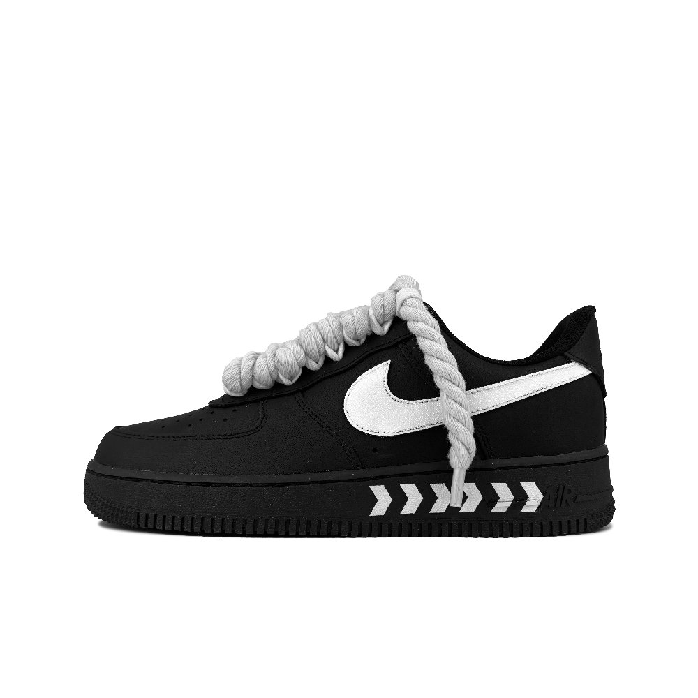 Nike Air Force 1 Anti-Slip Wear-Resistant Low-Top Skateboard Shoes Unisex Black White