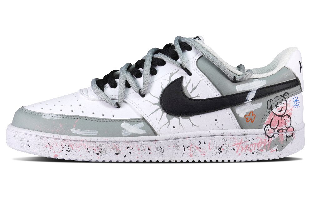 Nike Court Vision 1 Low-Top Skateboard Shoes Men's Gray