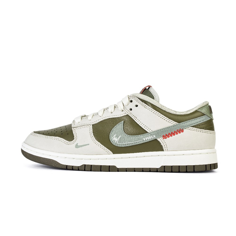 Nike Dunk Anti Slip Wear Resistant Low Top Skateboard Shoes Unisex White Green