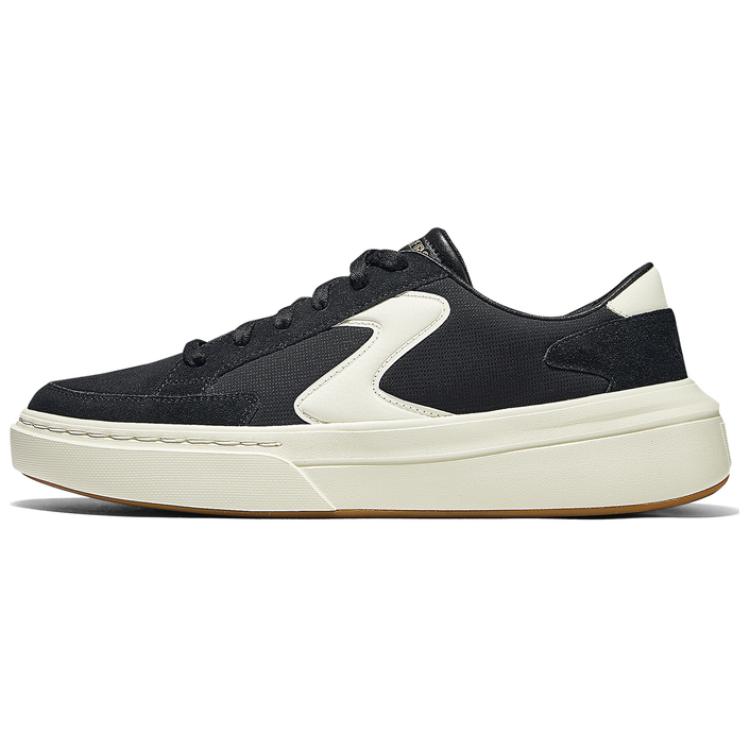 Skechers Court Classics Anti Slip Wear Resistant Low Top Skateboard Shoes Women's Black Beige