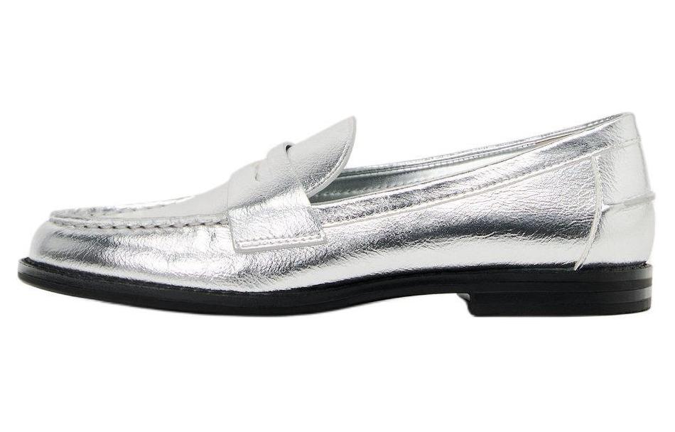 ZARA Loafers Women's Silver