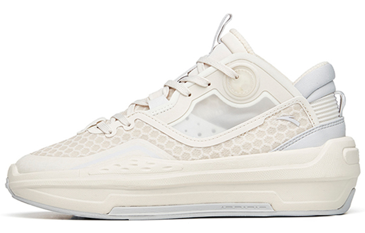 Anta C37 2.0 Lightweight And Breathable Mid top Skateboard Shoes Women's White Gray