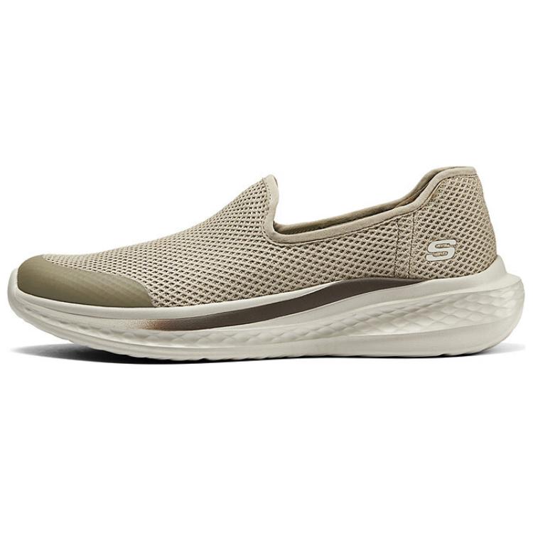 Skechers Slip-Resistant Cushioning Wear-Resistant Low-Top Casual Shoes Men's Light Green