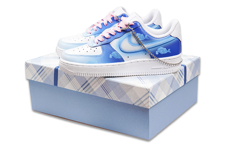 Nike Air Force 1 Low Air Force 1 Abrasion-Resistant Slip-Resistant Low-Top Skateboard Shoes Women's Blue