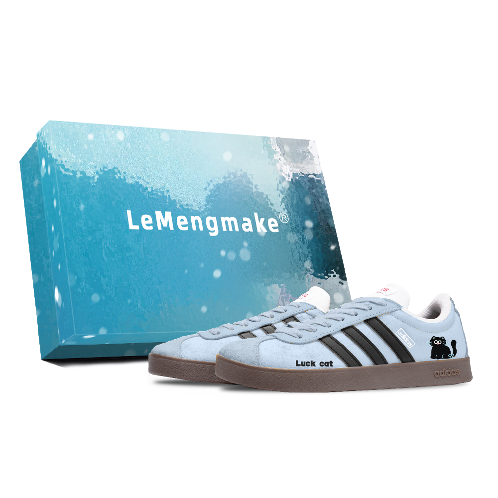 Adidas VL COURT 2.0 Abrasion Resistant Low Top Skateboard Shoes Unisex Blue