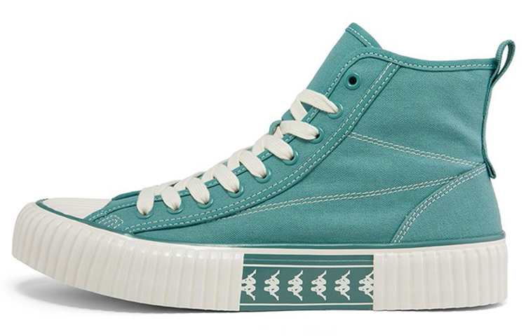 Kappa Wear-resistant And Lightweight High-Top Canvas Shoes Unisex Blue