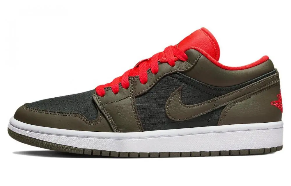 Jordan 1 Low Se Newsprint Olive Grey Women's