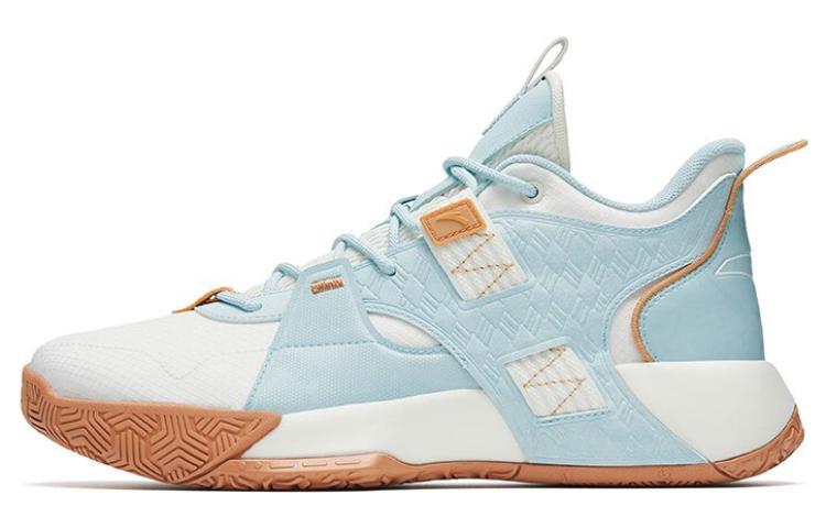Anta Speedy 2 Cushioning Abrasion Resistant Breathable Coverage Mid Top Basketball Shoes Men's Light Steel Blue