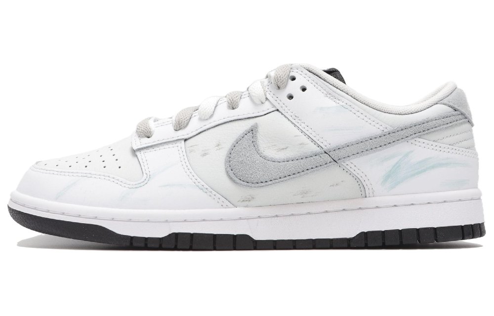 Nike Dunk Abrasion Resistant Low Top Skateboard Shoes Unisex White