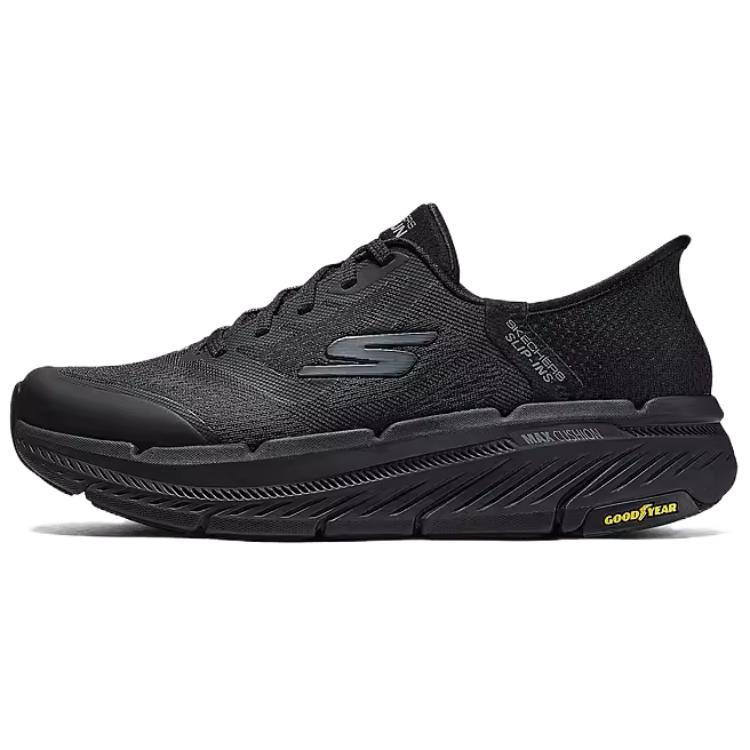 Skechers MEN'S GO Cushioning, Breathable, Lightweight Low top Running Shoes Men's Black