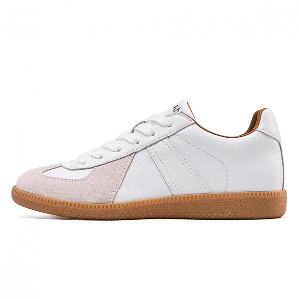 EBLAN Slip-Resistant Low-Top Skateboard Shoes Women's Ecru