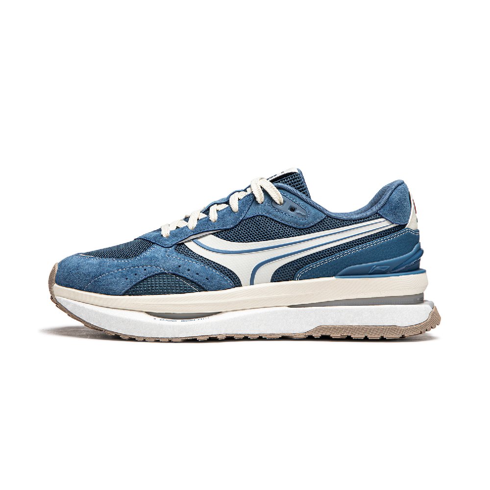 LiNing Honor Renew Cushioning Anti Slip Wear Resistant Breathable Support Rebound Low Top Casual Shoes Men's Blue