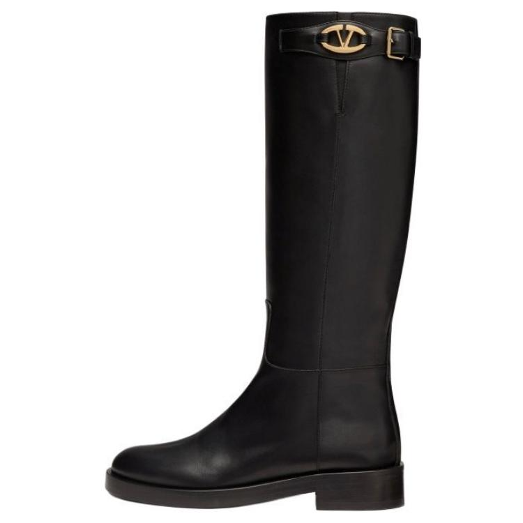Valentino Vlogo GARAVANI Knee high Boots 3cm Women's Black