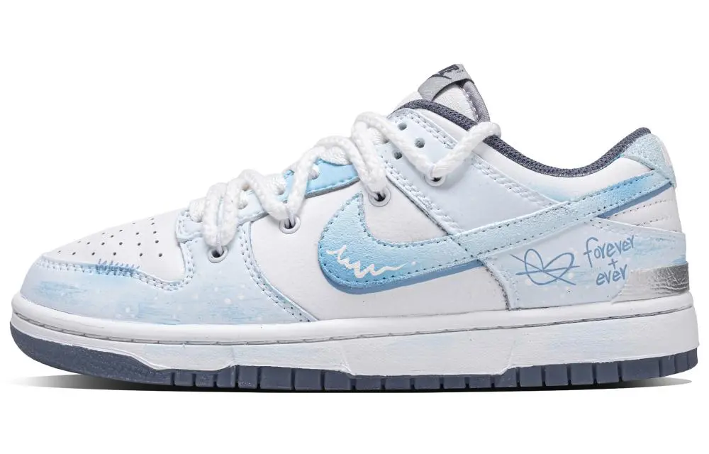 Nike Dunk Winter Love Song Abrasion Resistant Low top Skateboard Shoes Unisex Blue White