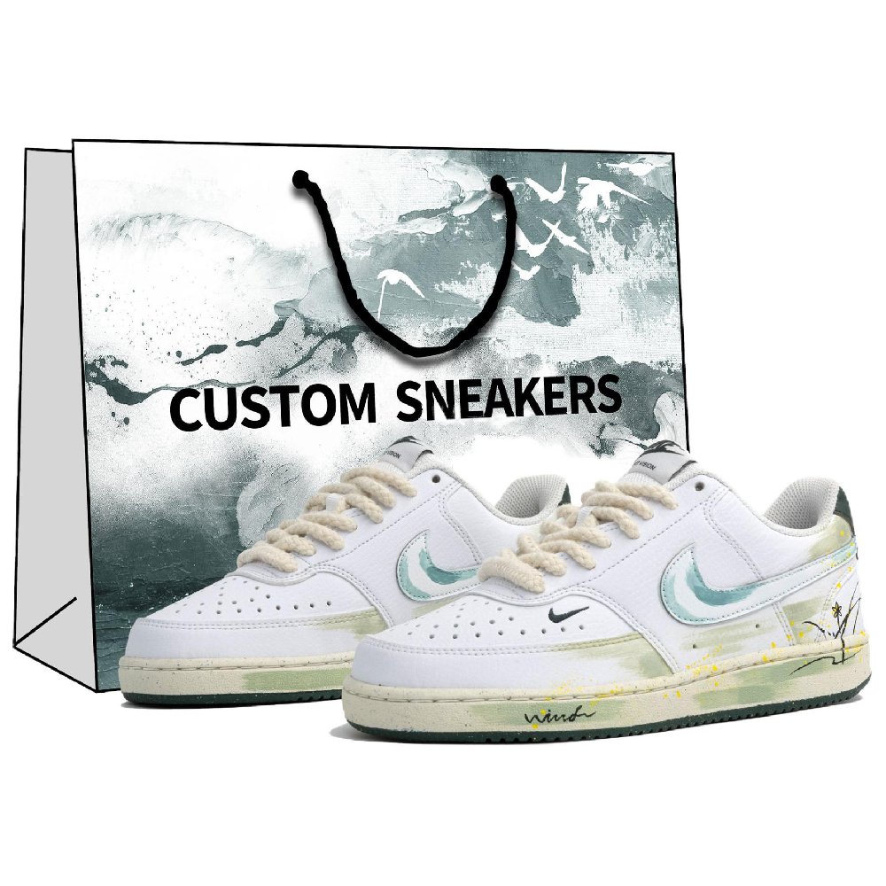 Nike Court Low Top Skateboard Shoes Women's White