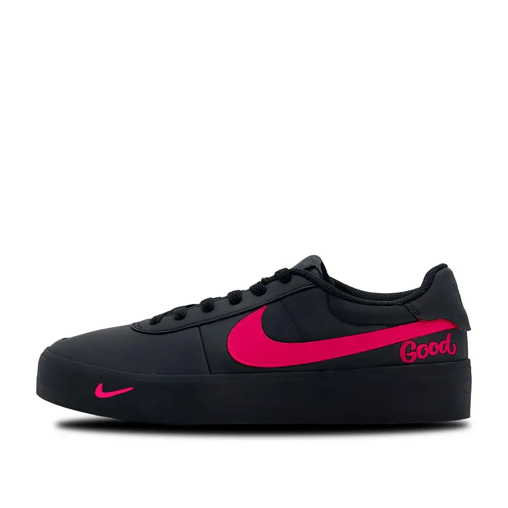 Nike Court Shot Neon Red Journal Abrasion Resistant Low top Skateboard Shoes Men's Black Red