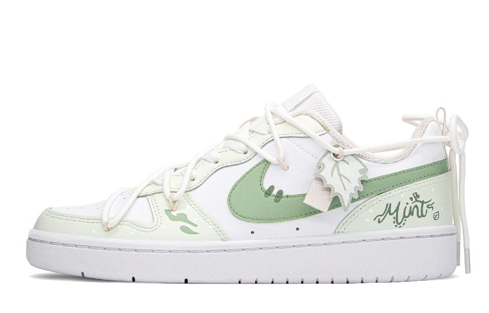 Nike Court Borough FZBB Anti-Slip Wear-Resistant Low-Top Skateboard Shoes GS White Green