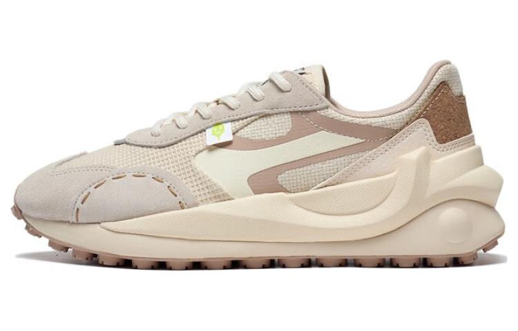 LiNing Radius Anti-Slip Wear-Resistant Low-Top Sports Casual Shoes Women's Ecru Umber